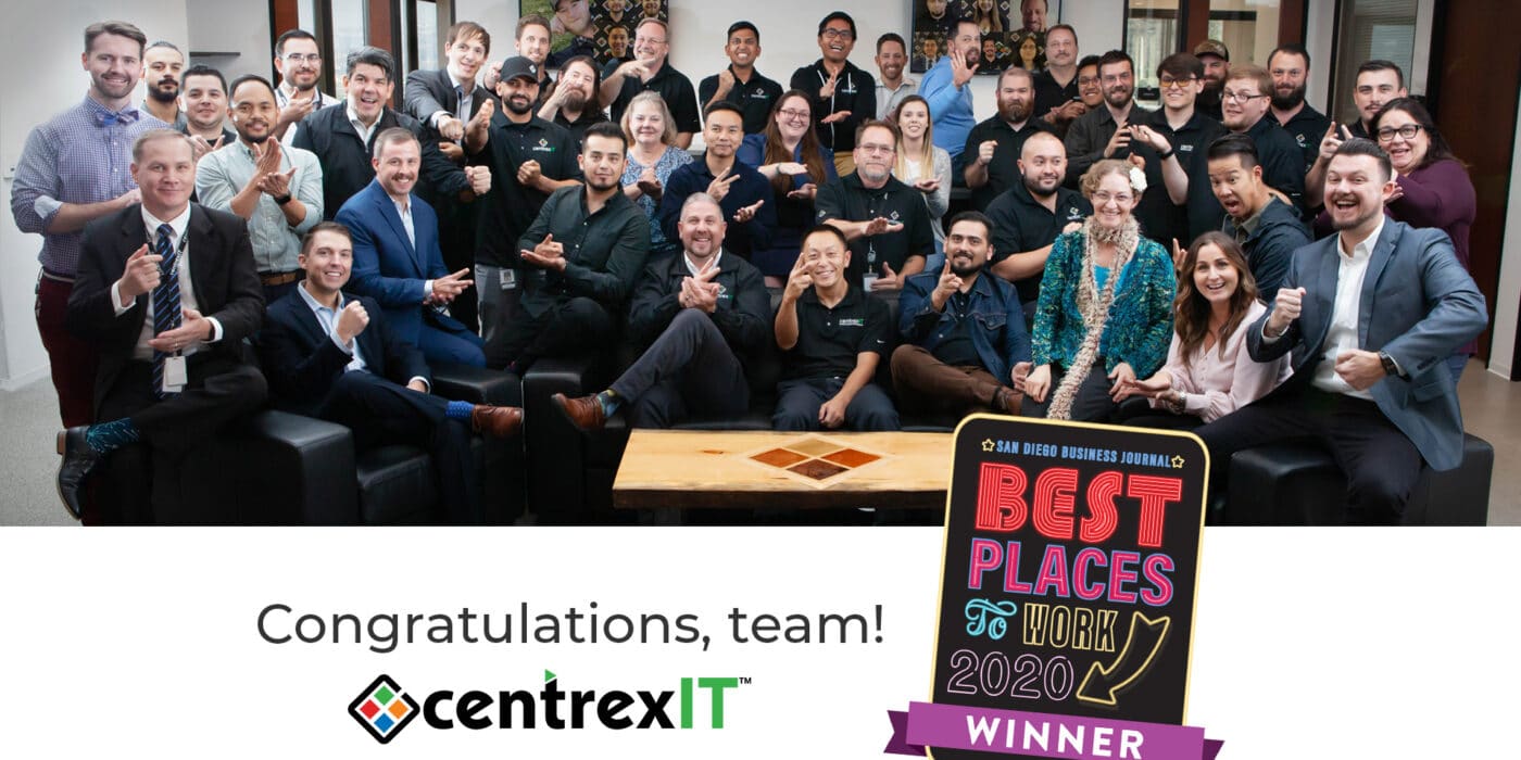centrexIT one of 100 Best Places to Work 2020